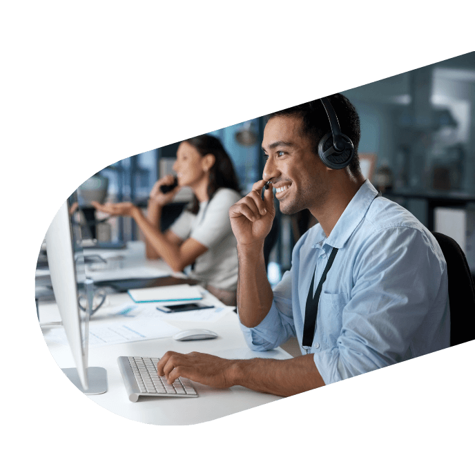 tech support employee on the phone
