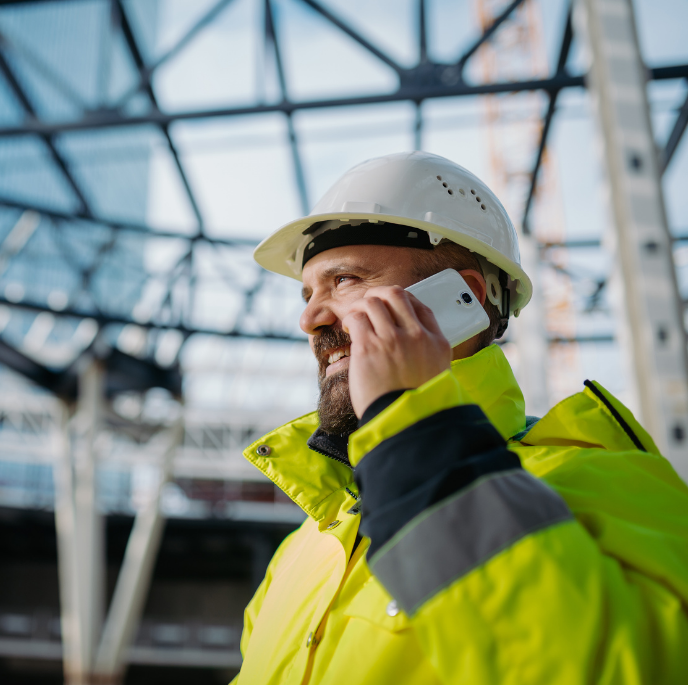 consruction worker in a yellow jacket 2