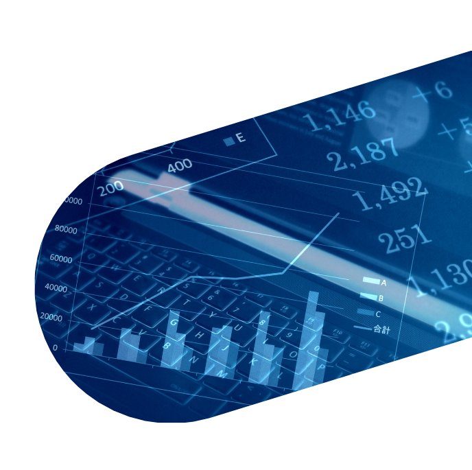 numbers on a blue bg