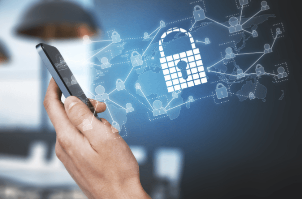 phone with a lock icon